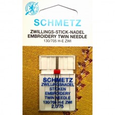 Голка подвійна Schmetz Embroidery №75/2.0