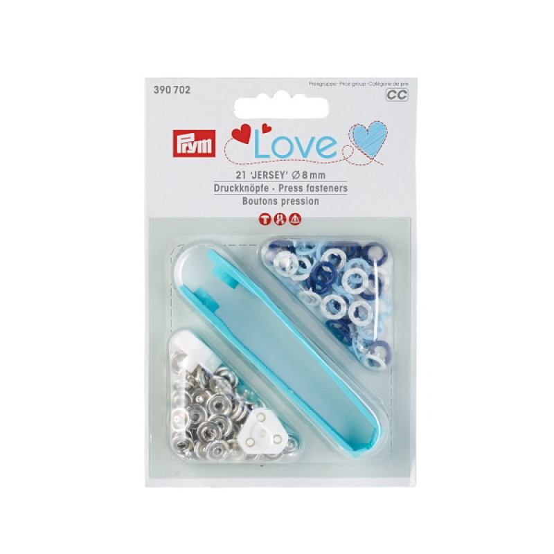 390702 Prym Кнопки "Jersey Love" діаметр 8 мм